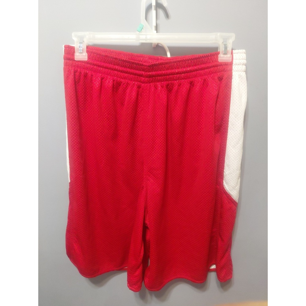 Vintage Basketball Shorts Mens XL Red White Mesh Drawstring Pockets Alleson
